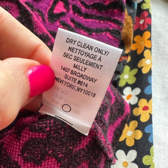 Milly Sleeveless Animal Print Knit Top Womens Size S Maximalist Party Shirt Punk - Picture 7 of 9